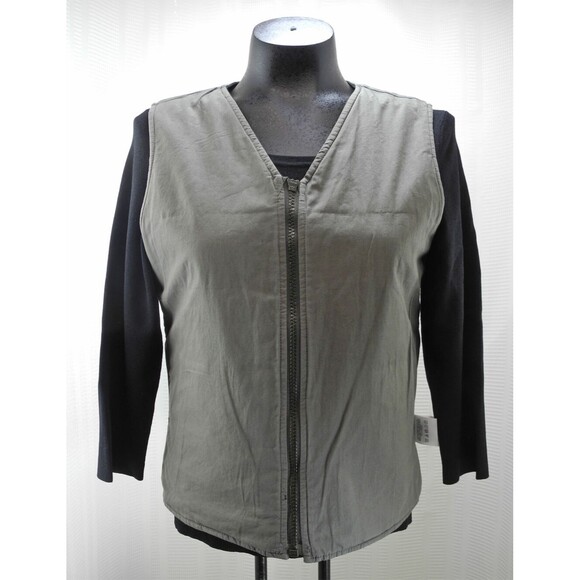 Eddie Bauer Olive Green Corduroy Collins Bay Vest - Zip Front - Women's Size XS - Picture 6 of 7